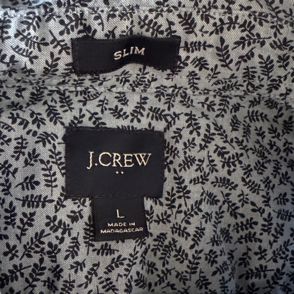 J. Crew Light Blue Patterned Button Down Shirt - image 2